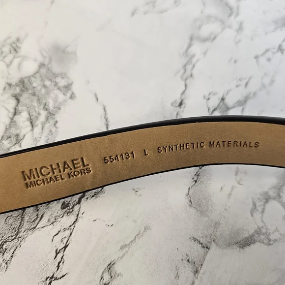 Michael Kors Belt Bag Waist Wallet MK Logo Black W Chain Large New - Picture 3 of 5